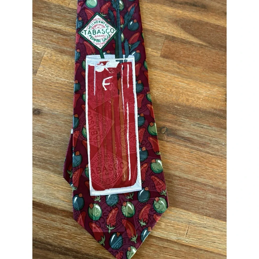 Men's‎ Necktie Lot Of 4 Tabasco, Candy Hearts, Stamps & Footballs All Over Print